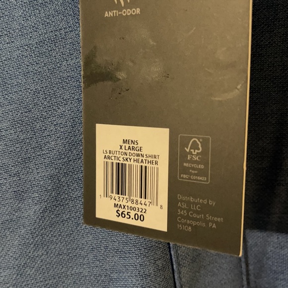 VRST LS button down shirt. Arctic sky heather - Picture 2 of 2